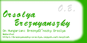 orsolya breznyanszky business card